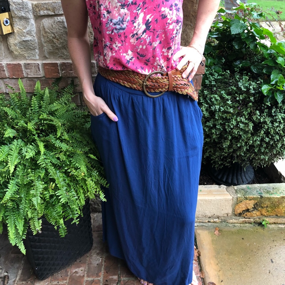 Blue Olive & Oak Maxi Skirt